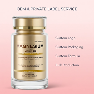 OEM Magnesium with Vitamin B6 Capsules Daily Dietary <b>Supplement</b> - Product Image 3