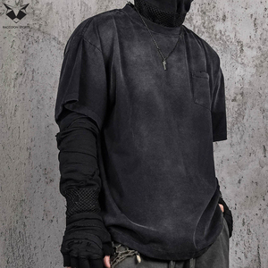 Minimalist Techwear T-Shirts Custom Brand Name Solid Color Multi-Pocket Tactical <b>Tee</b> Shirt Lightweight Streetwear Mens Apparel - Product Image 6