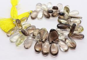 Perles de quartz citron bio naturel AAA, forme poire lisse, 9x16 MM, perles de pierres précieuses citron bio, 8 pouces, perles de quartz citron de qualité supérieure - Product Image 4