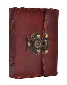 Personalised Handmade Silver <b>Padlock</b> Leather Secret Journal with Spiral Binding Gift Option Blank Notebook - Product Image 3