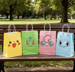 Sacs cadeaux en papier kraft pour <span class=keywords><strong>bébé</strong></span>, thème Pikachu, impression personnalisée tendance, dessin animé - Product Image 2