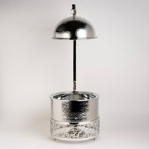 <b>Set</b> of 2 Food Warmer Hotpot With Wire Stand Dinner <b>Serving</b> Wedding Tabletop Equipment Metal Hot Pot for Soup and Food - Product Image 2