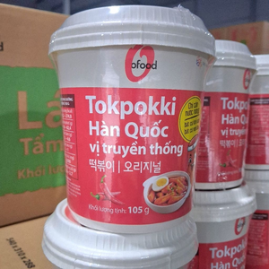 ต๊อกป๊อกกีข้าวเหนียวแบบดั้งเดิมของเกาหลี 105 กรัม O'food – อาหารเกาหลีแท้แบบถ้วยพร้อมทาน ขายส่ง - Product Image 3