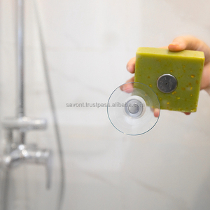 Concessionnaire de confiance vendant à l'origine des accessoires de salle de bain Grip sécurisé Type de ventouse Porte-savon magnétique avec une capacité de charge de 220g - Product Image 1