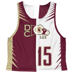 OEM Custom Design Sublimated Reversible Lacrosse Pinnies 100% Polyester Breathable Custom Jerseys for Adults/Youth Printed - Product Image 5