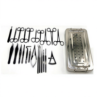 Ensemble d'instruments de blepharoplastie noirs, instruments chirurgicaux en acier inoxydable allemand de haute qualité, kit de chirurgie plastique des paupières réutilisable