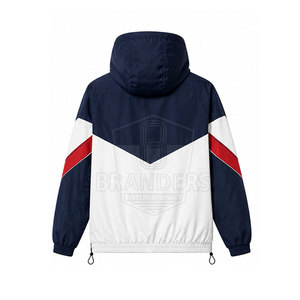 Versatile Men Lightweight Windbreaker Hooded <b>Shorts</b> <b>Set</b> With Matching Jacket For Running Gym Outdoor Casual Sportswear - Product Image 5