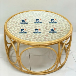 Table basse en rotin nacre moderne élégante avec meubles de salon durables au design tissé à la main naturel du Vietnam - Product Image 1