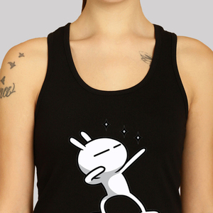 Camisetas sin mangas para mujer, personalizadas con gráficos, de algodón, para exteriores, de verano, informales, con cuello redondo, espalda cruzada, para gimnasio, correr, con tejido acanalado para entrenamiento. - Product Image 2