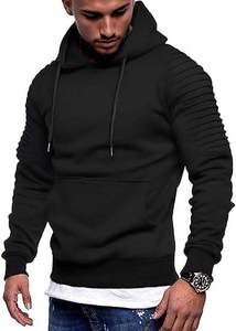 <b>Men</b>’s Pullover Hoodie Custom Logo <b>Fleece</b> Sweatshirt Casual Streetwear Hooded <b>Top</b> Warm Comfortable Fashion Hoodie for Wholesale - Product Image 4
