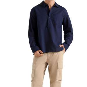 Camisetas 100% Algodón, Transpirables, Tejidas, Ajustadas, Casuales, con Patrón Sólido, Teñidas con Hilo, Técnicas de Teñido, Formales - Product Image 6