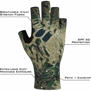 Guantes Deportivos Unisex de Medio Dedo para Pesca, Actividades al Aire Libre de Verano, Protección Solar, Antideslizantes, Transpirables, con Cierre de Velcro - Product Image 4