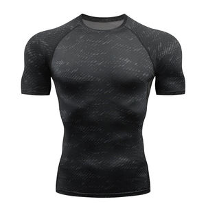 Camiseta Deportiva Personalizada con Logotipo, Talla Grande, Formal, de Secado Rápido, Compresión, Transpirable, para Hombre, para Entrenamiento Atlético, que Absorbe la Humedad - Product Image 1
