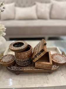 Brûleur d'encens en bois fait main, en bois de santal, diffuseur aromatique, utilisation toute l'année, décoration pour Ramadan, Eid, maison, hôtel, restaurant - Product Image 2