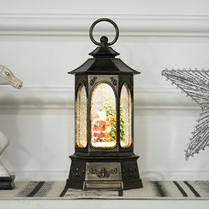 Decorazione Natalizia in Bronzo, Globo di Neve Musicale Illuminato a Batteria con Glitter Rotolanti, in Plastica, Confezionato in Scatola - Product Image 2