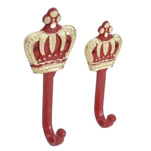 Red Crown Design Metal <b>Wall</b> Hook Vintage Style Heavy Duty Single Hook for Clothing Storage Home Decoration Latest - Product Image 5