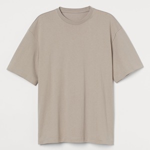 Camiseta de cuello alto de alta calidad, corte holgado, de algodón de 300 g/m², mangas sin costuras, estilo boxy, de moda. - Product Image 3