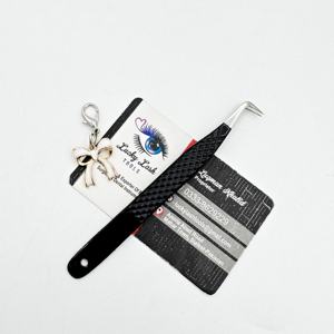 อุปกรณ์ขนขนตาปลอมแบบโค้งสีขาวเพรียวบางทนทานแหนบขนตาปลอมแบบปลายเรียบ10มม. ทำจากสเตนเลสทนทาน - Product Image 6