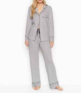 Conjunto de Pijama Corto de Algodón para Mujer, 2 Piezas, Manga Corta, Estampado, con Botones - Product Image 2