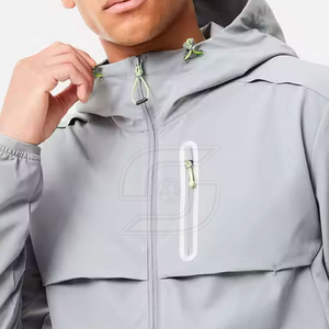 Conjunto Deportivo de Invierno para Hombre, Chaqueta Ligera con Capucha y Pantalones de Forro Polar, Secado Rápido, Ropa Casual para Exteriores, Logotipo Frontal - Product Image 1