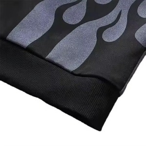 Streetwear <b>Oversized</b> Graphic Flame <b>Sweatshirt</b> Men Unisex <b>Vintage</b> Crewneck Pullover Hip Hop Fleece Cotton Heavyweight <b>Sweatshirts</b> - Product Image 3