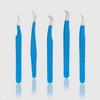 Pinzas Multifuncionales de Precisión de 12 cm con Punta de Diamante Azul de Acero Inoxidable de Alta Calidad Personalizadas al por Mayor