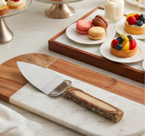 Serveur de gâteau moderne avec manche en bois brut bel outil de coupe de gâteau parfait pour la cuisson à domicile dessert service et usage décontracté - Product Image 4