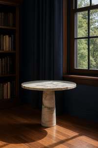 โต๊ะข้างหินอ่อนแท้ทำมือ |   โต๊ะวางของทรงกลมแบบโมเดิร์น - Product Image 2