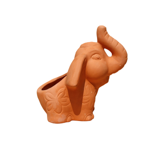 Maceta de Elefante de Terracota Tallada a Mano, Diseño Rústico, Maceta para Plantas de Interior, Decoración de Estilo Animal, Estilo Antiguo, Vintage, Ecológica - Product Image 2