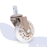 CCE Neue 65mm Roségold Stahl Drehbare Möbelrollen PVC Rennstuhl-Laufrollen für Fitness-Studio & Lager
