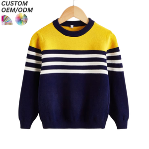 Pull-over unisexe personnalisé en tricot, coton écologique respirant, anti-plis, vêtements d'hiver pour enfants, support OEM ODM - Product Image 5