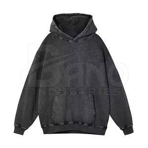 Sudaderas con Capucha de Alta Calidad, Lavado Ácido, 100% Algodón, para Hombre, Invierno, Logotipo Personalizado, Ecológicas, Secado Rápido, para Venta en Línea - Product Image 6