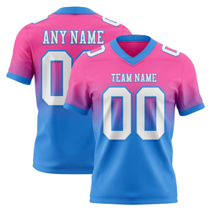 เสื้อฟุตบอลอเมริกันแบบใหม่ ออกแบบเองได้ พิมพ์ลายแบบ Sublimation พร้อมชื่อทีมและหมายเลข เสื้อแฟนคลับ ระบายอากาศได้ดี สำหรับผู้ชาย - Product Image 5