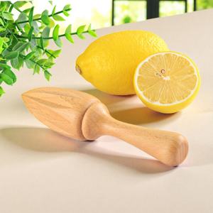 Hand press lemon juicer wooden citrus squeezer long lasting use cheap price wood orange <b>reamer</b> - Product Image 6