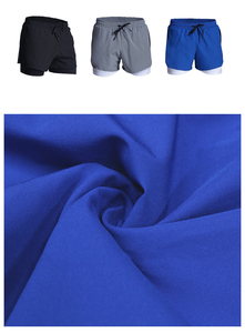 Shorts de bain décontractés pour hommes, taille haute, avec cordon de serrage, 100 % polyester, toile, séchage rapide, respirant, élastique - Product Image 4
