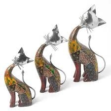 Metal Cat Sculpture <b>Table</b> Decore With Antique Silver Finishing Unique Home <b>Decoration</b> For <b>Table</b> Decore - Product Image 5