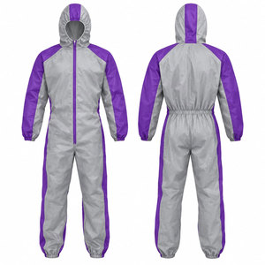 Combinaison de travail jetable, combinaison de protection non tissée intégrale avec capuche et fermeture éclair pour la construction et la peinture - Product Image 1