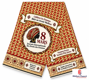 Tela Africana con Estampado de Cera, Día Internacional de la Mujer 8 de Marzo, Textil Ankara Personalizado, Fabricante OEM ODM, Proveedor Mayorista - Product Image 2