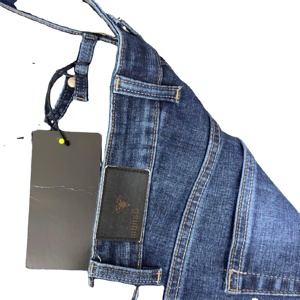 Men's Custom Washed 100% Pure Denim <b>Jeans</b> <b>Slim</b> Fit Straight-Leg Retro Pants for Parties Street Trend Waterproof Spring Style - Product Image 3