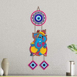 Shree Ganesha Evil Eye Nazar Battu Décoration murale pour l'entrée de la maison Décoration spirituelle Vastu - Product Image 4