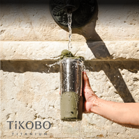Tasse Isotherme en Titane TiKOBO 1000ml à Double Paroi, Anti-Fuite, Sans BPA, avec Paille et Housse (Coffret Cadeau Thermos Isolé)
