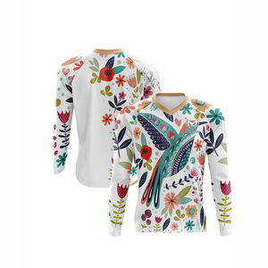 Jersey Transpirable, Ligero y Cortavientos para Ciclismo de Descenso, Motociclismo y Todoterreno, de Secado Rápido, con Corte Láser, de Poliéster y Elastano, Unisex para Adultos - Product Image 1