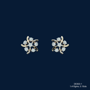 Boucles d'oreilles en diamants certifiés de laboratoire avec placage or rose 14 carats, certifiées IGI, 12 diamants, cadeau d'anniversaire de luxe pour femme, en solde - Product Image 5