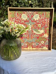 Plateau de service en émail à motif unique, inspiré de la culture indienne du Rajasthan, grand plateau pour collations, disponible à l'international à prix ciblé - Product Image 5