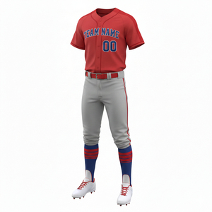 Uniforme de Béisbol Personalizado 100% Poliéster Transpirable, Camiseta y Pantalón de Alta Calidad, Impresión Sublimada, Secado Rápido, Cuello en V, Ropa Deportiva - Product Image 6