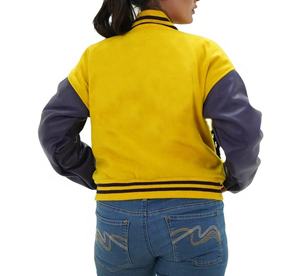 Chaquetas Varsity de Manga Larga para Mujer, Tendencia en Invierno, de Lana, con Botones, Logotipo Bordado, Resistentes al Viento, Corte Regular, Venta al Por Mayor - Product Image 2