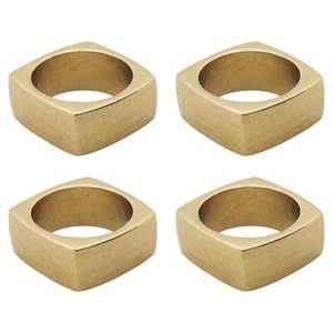 Anillos de Servilleta de Aluminio Únicos, Accesorios Decorativos para la Mesa en Navidad, Acción de Gracias y Celebraciones Festivas - Product Image 4