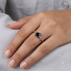 Wholesale 925 Sterling Silver Black Onyx <b>Ring</b> Natural Faceted Gemstone Handmade Statement <b>Ring</b> December Birthstone Fine Jewelry - Product Image 6