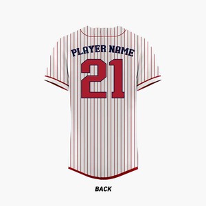 Professional Sublimated Baseball Jersey Custom Logo Number Name Print Breathable Athletic Team Wear for USA League - Product Image 1