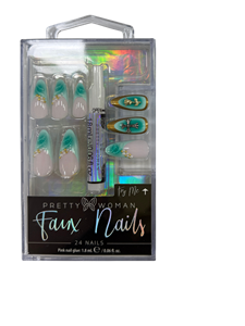 Faux ongles vert œil de chat émeraude profonde, fournitures magnétiques pour ongles, finition sur mesure, usine OEM, ongles à presser - Product Image 4